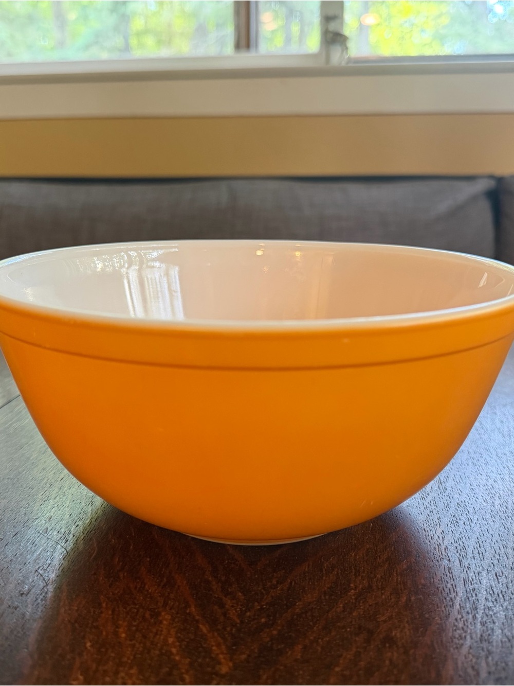 Pyrex Citrus Orange and White Mixing Bowl